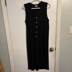Long Line Black Vest